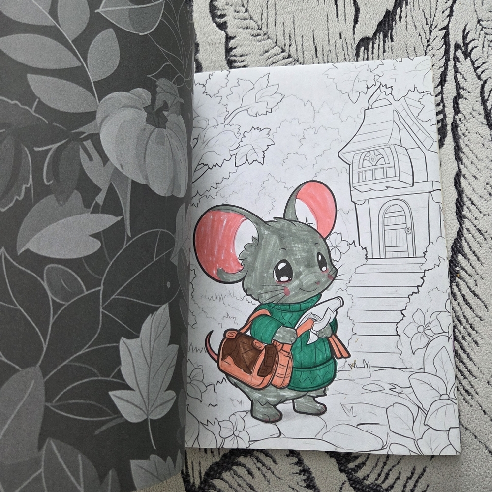 Autumn Mouse Coloring Book - Picture 12 of 16